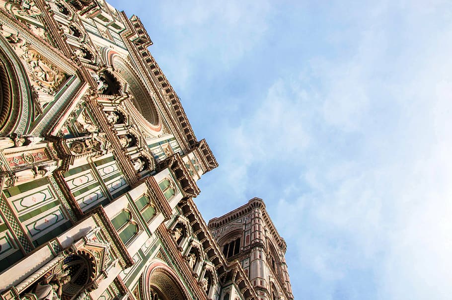 florence, duomo, art, monument, tuscany, italy, low angle view HD wallpaper