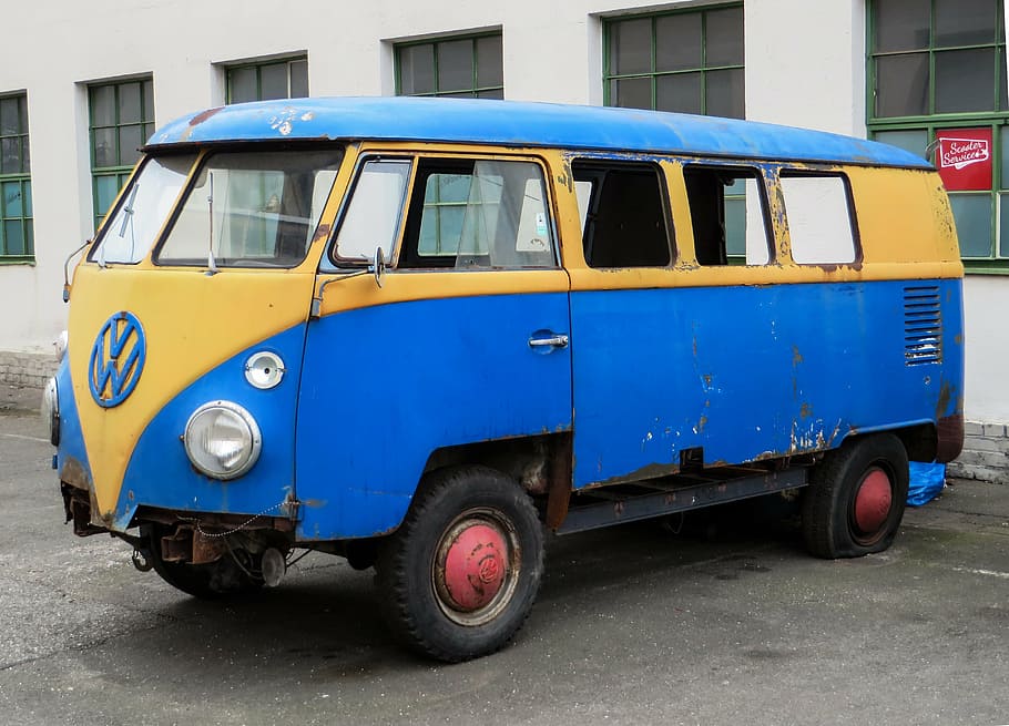 auto, old, scrap, stainless, vw, vw bus, mode of transportation HD wallpaper