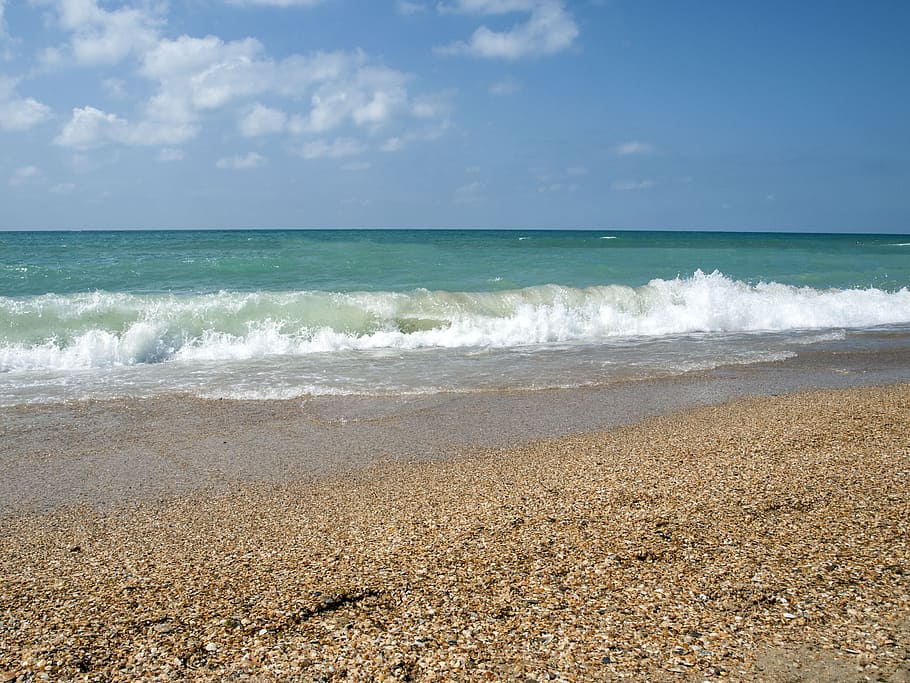 sea, summer, beach, land, water, sky, horizon, beauty in nature HD wallpaper