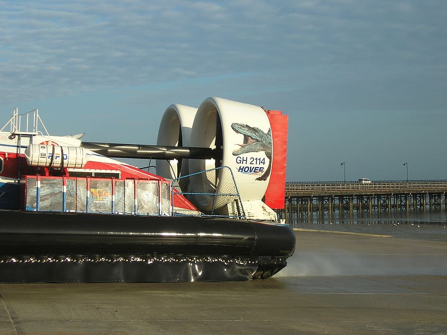 hovercraft, transport, transportation, water, nautical, engine HD wallpaper