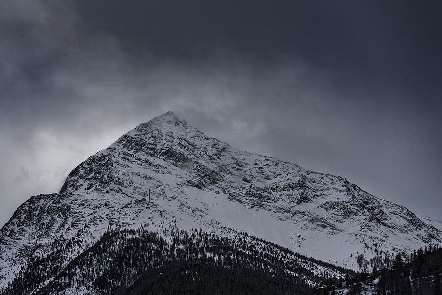 Matterhorn Mountain, Switzerland, snow covered mountain, cloud HD wallpaper
