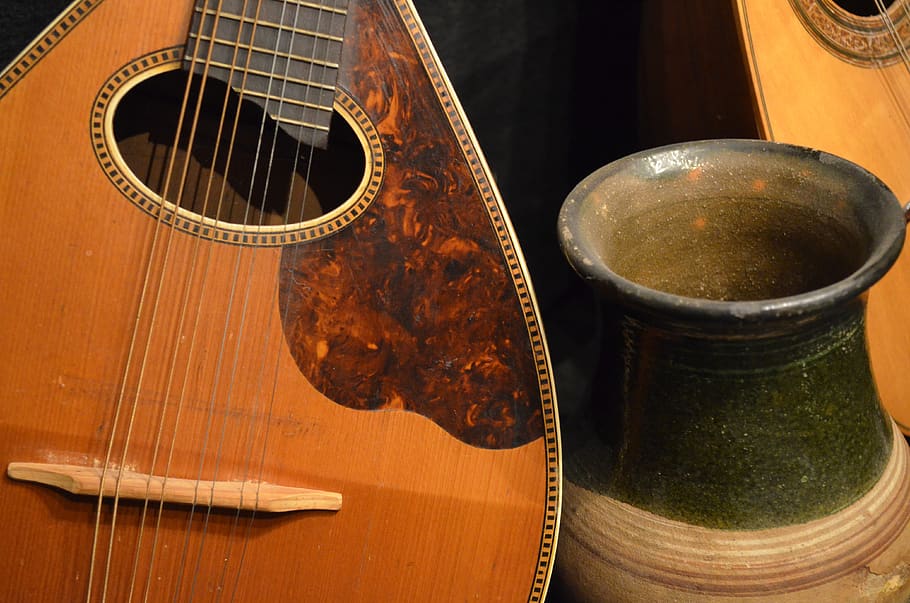 instruments, pottery, music, still life, ceramic, creativity HD wallpaper