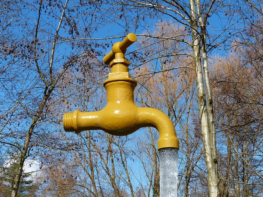 Faucet, Water Column, Free, standing, floating, optical deception HD wallpaper