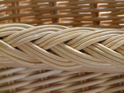 brown wicker basket, braid, rattan, woven, hand labor, decorative HD wallpaper