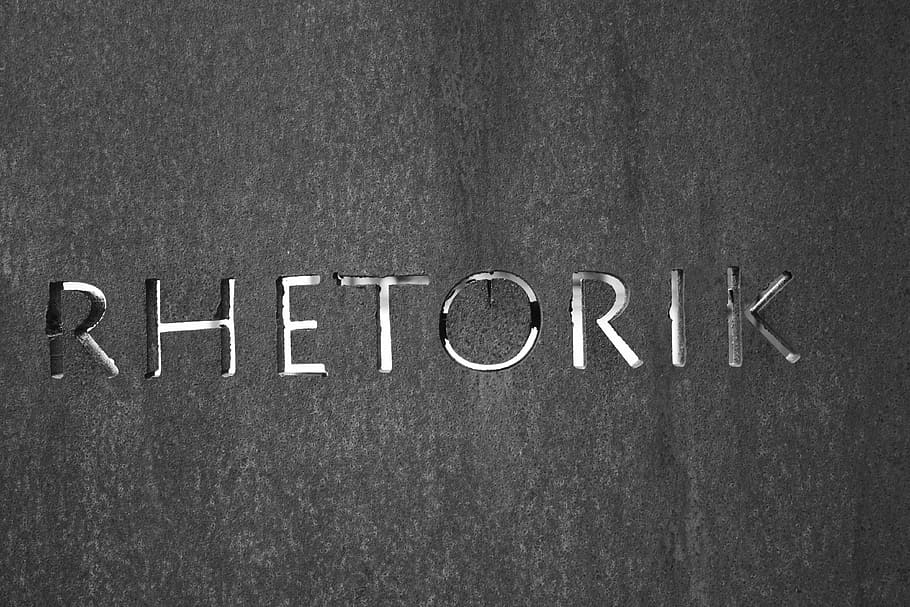 Rhetoric, Shield, Board, Art, Metal, black and white, text HD wallpaper