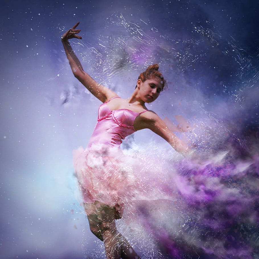 woman in pink dress dancing, ballerina, girl, human, dancer, ballet