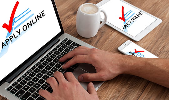 person typing on MacBook Pro, application, online, request HD wallpaper