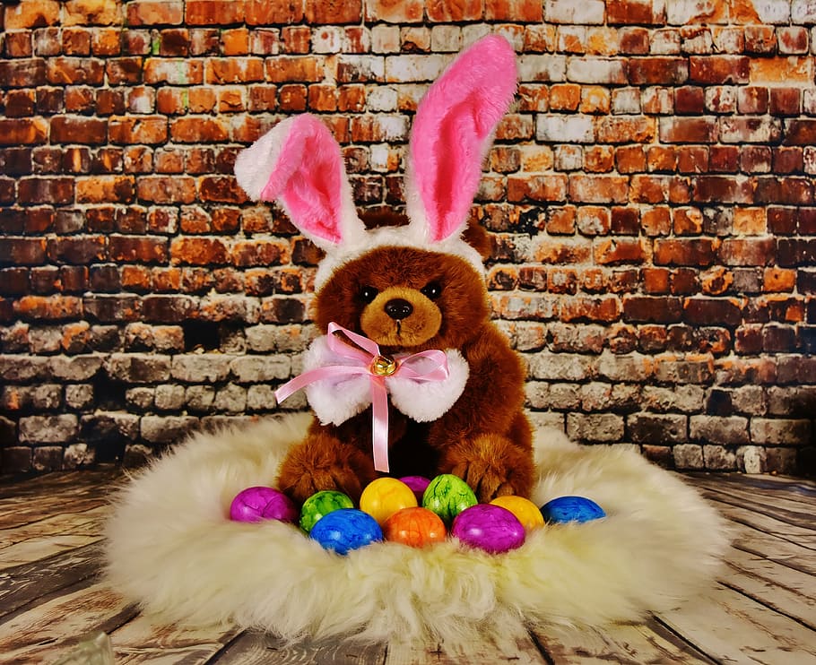 easter, egg, colorful, happy easter, colorful eggs, hare, fun HD wallpaper