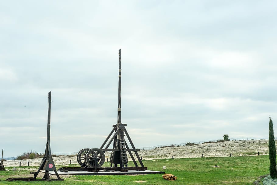 trebuchet, middle ages, siege, knight, conquest, castle, battle HD wallpaper