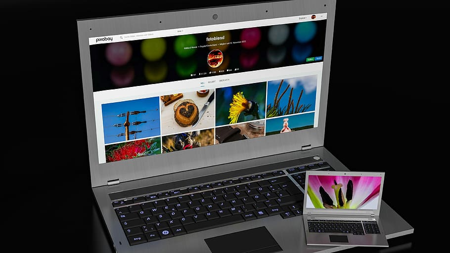turned on laptop computer, screen, internet, workplace, desktop HD wallpaper