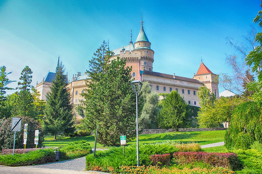 bojnice castle, slovakia, lock, building exterior, architecture HD wallpaper