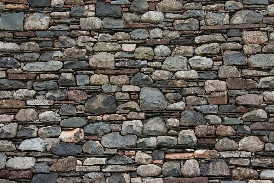 gray brick surface, abstract, architecture, background, detail HD wallpaper