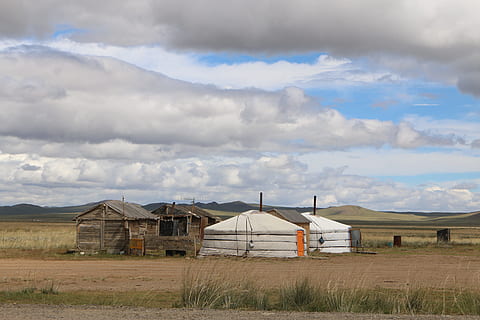 mongolia, yurt, steppe, live, landscape, nomads, tent, residential structure HD wallpaper