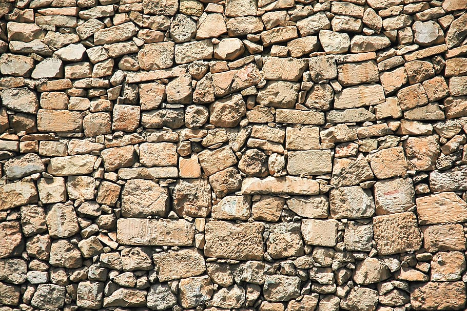 brown concrete bricks, stone, texture, pattern, wall, surface