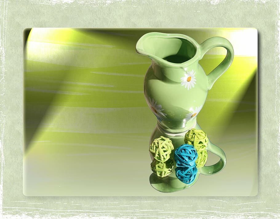 krug, easter, background, decoration, illuminated, frame, green color HD wallpaper