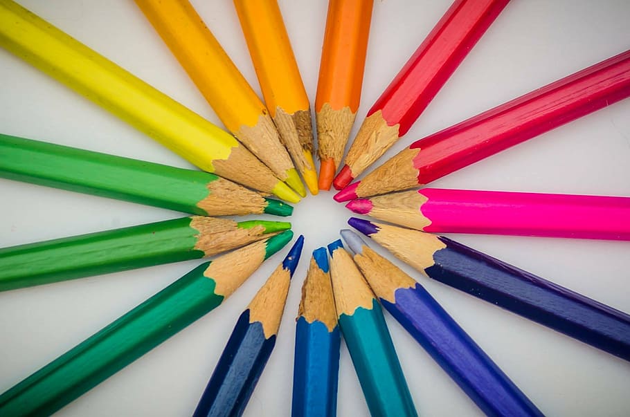 crayon, colour, pencil, multi colored, choice, variation, arrangement HD wallpaper