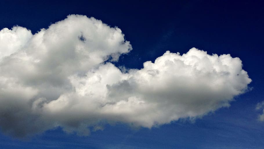 Clouds, Glomerulus, Blue Sky, White, nature, the height of the HD wallpaper