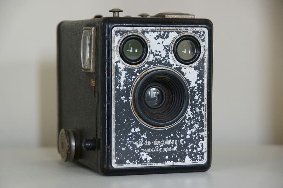 box, camera, vintage, technology, single object, close-up, no people HD wallpaper