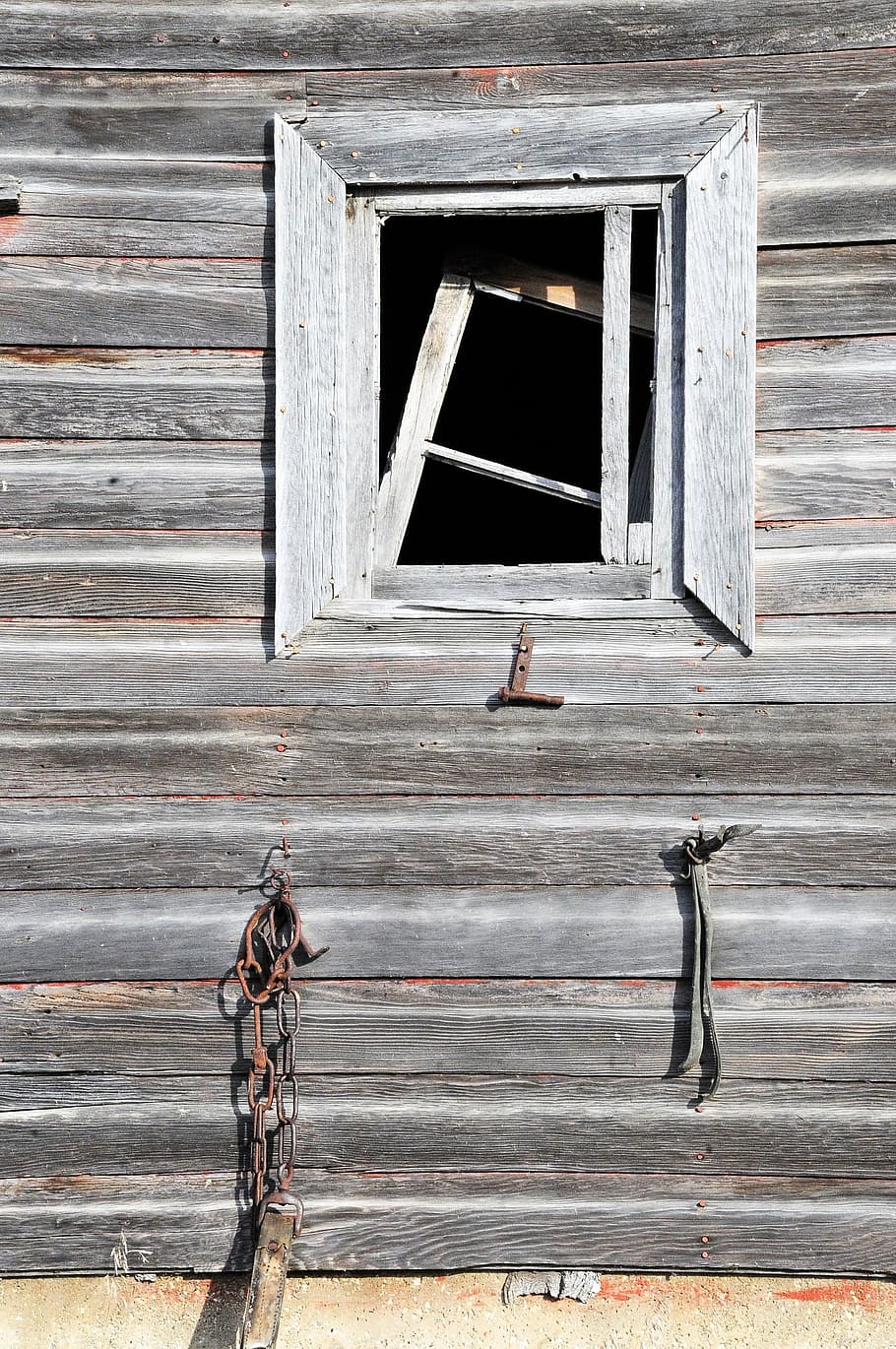 window, barn, farm, rustic, weathered, building, wood - material HD wallpaper