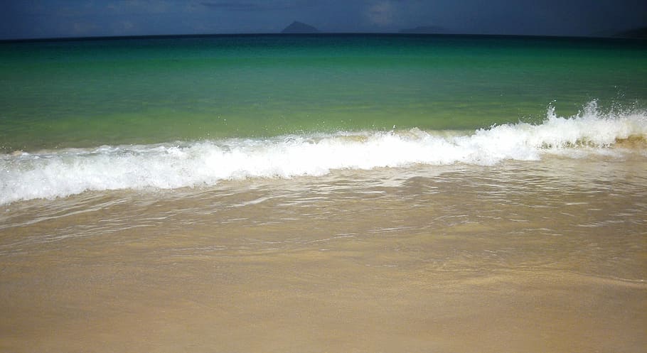 Waves, Ocean, Water, Rocks, Shore, pacific, island, nature HD wallpaper