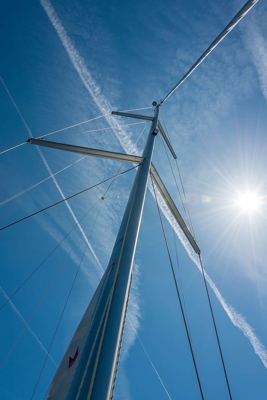mast, sail, sky, ship, low angle view, transportation, sunlight HD wallpaper