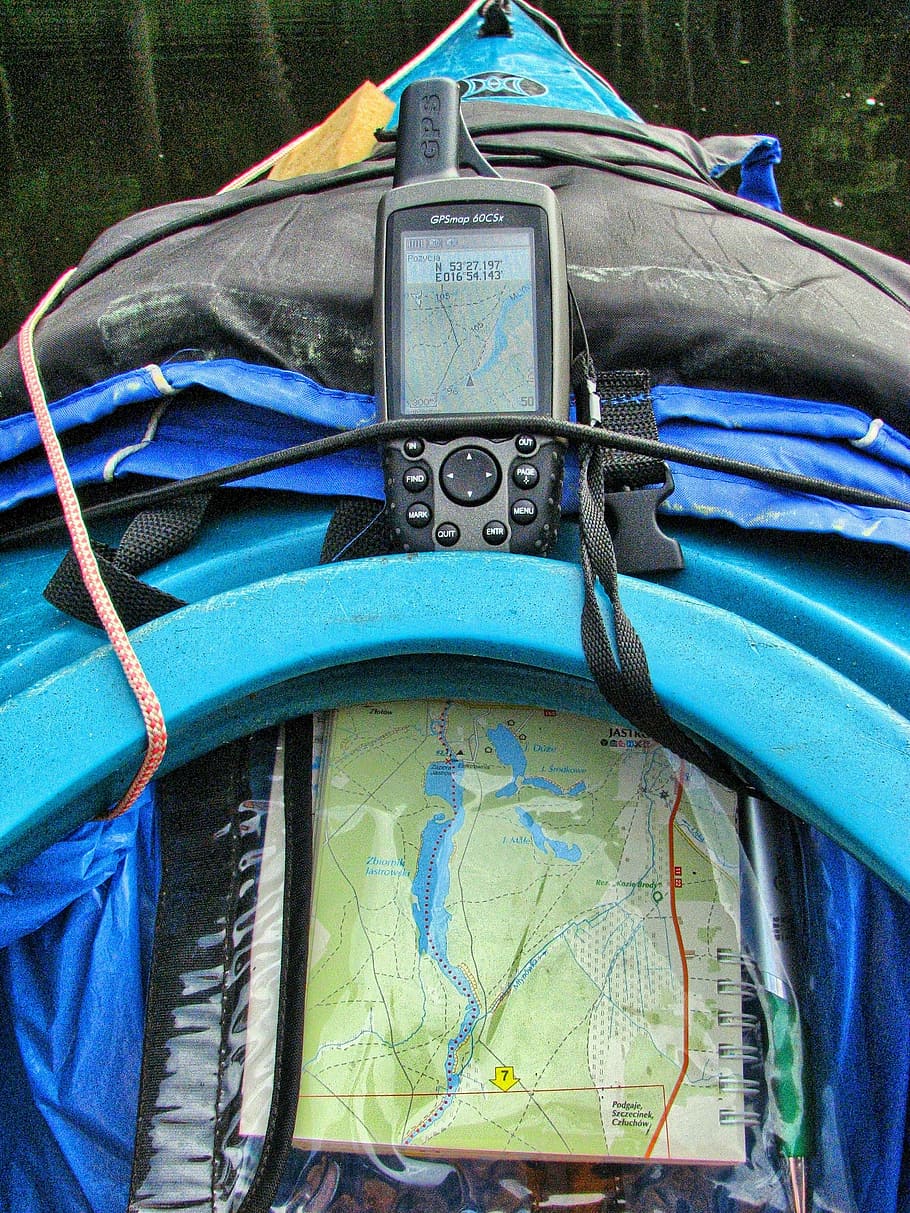 Gps, Map, Kayak, Navigation, Tourism, rafting, no people, blue HD wallpaper