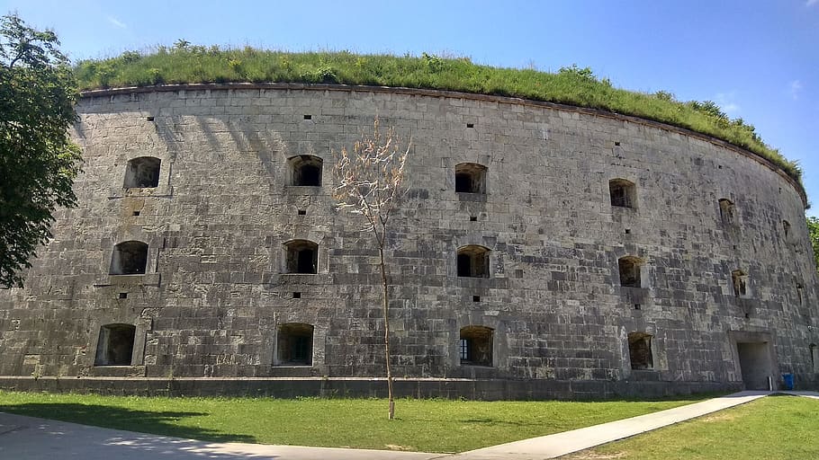 fortress, monostori fortress, komárom, hungary, rook, danube bastion