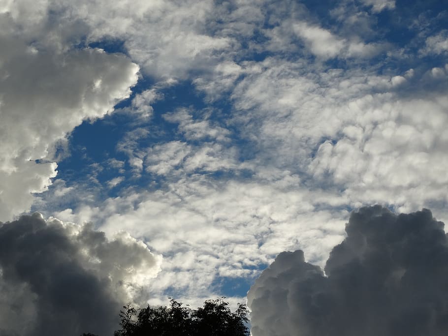 heaven, clouds, air, cloud - sky, low angle view, beauty in nature HD wallpaper