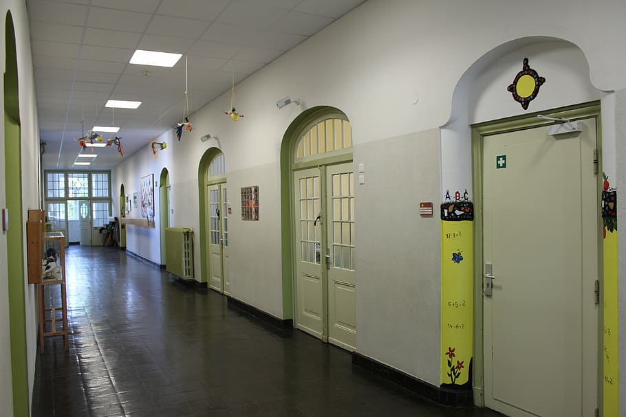 school, floor, education, building, architecture, corridor HD wallpaper