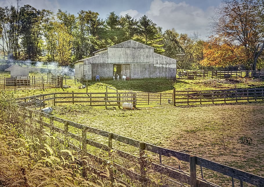 barn, rustic, barns, ohio, digital art, rural, scenic, country HD wallpaper