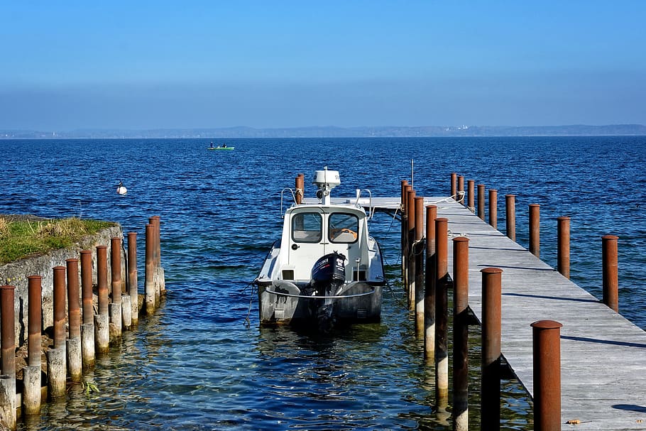 Boot, Jetty, Web, Lake, Chiemsee, Port, investors, pier, fishing boat HD wallpaper