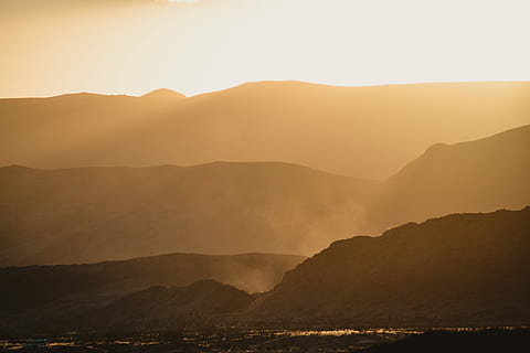 Paisaje Dorado en Baja California, landscape photography of mountains HD wallpaper