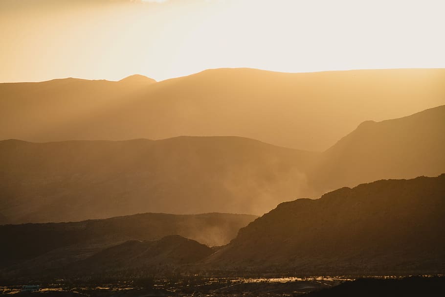 Paisaje Dorado en Baja California, landscape photography of mountains HD wallpaper