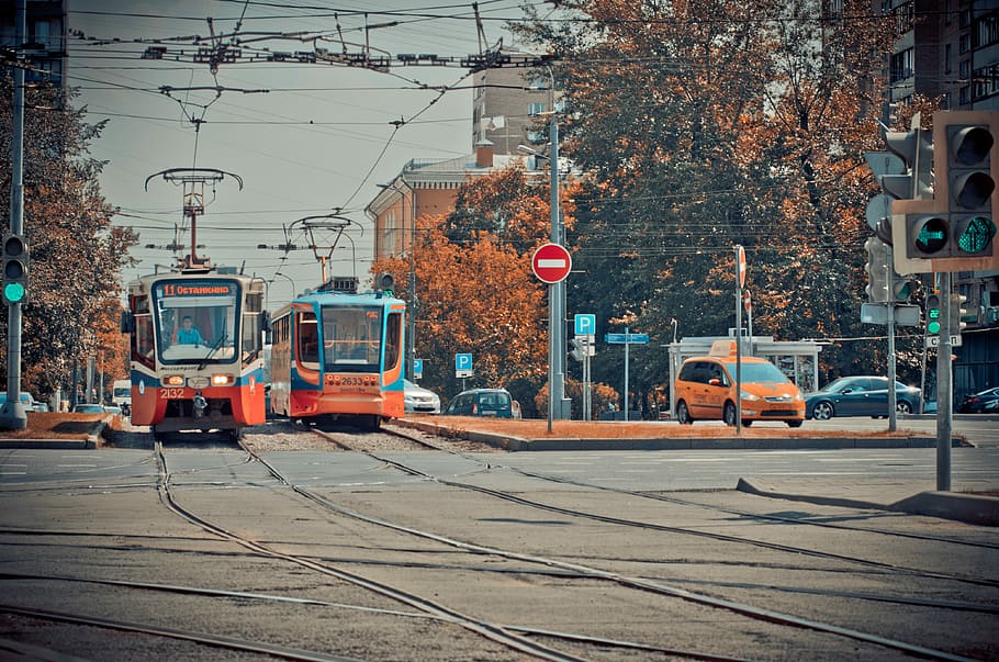tram, city, enea, mode of transportation, street, built structure HD wallpaper
