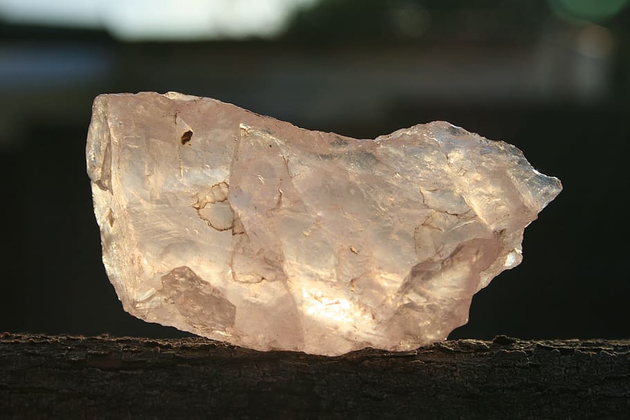 Quartz, Rose, Stone, Pink, semi-precious, light, shiny, reflective HD wallpaper