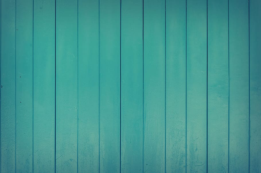 blue wooden fence, green, pattern, surface, texture, wall, backgrounds HD wallpaper