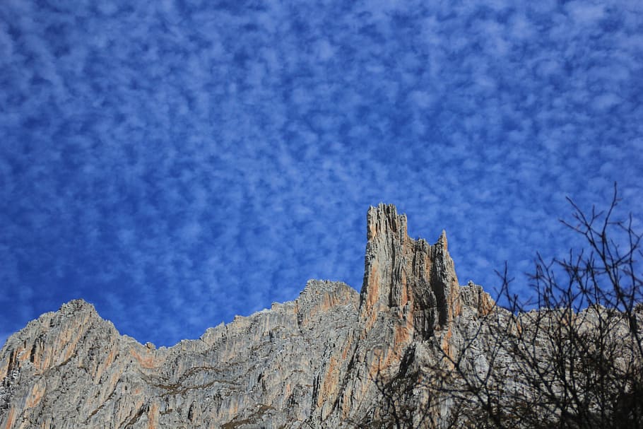 Blue Sky, Mountains And Rivers, scale cloud, nature, rock - object HD wallpaper