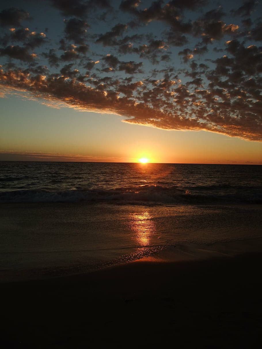 sunset, sundown, sky, landscape, evening, scenic, light, sunlight HD wallpaper