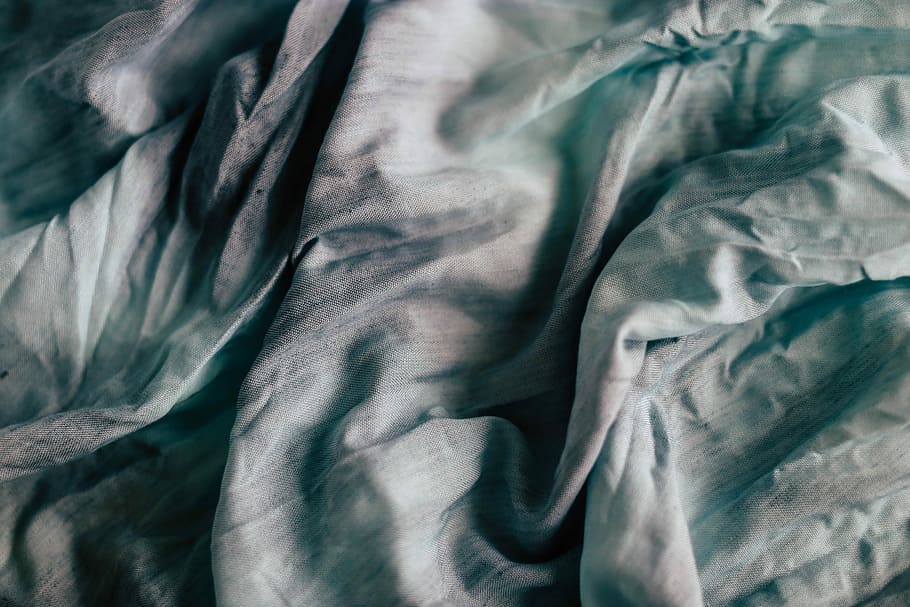 teal and grey textile, white textile, background, fabric, linen HD wallpaper