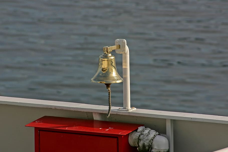 waters, river, lake, ferry, bell, bug, metal, no people, focus on foreground HD wallpaper