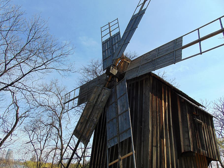 mill, rustic, windmill, rustic windmill, wooden, old, rural HD wallpaper
