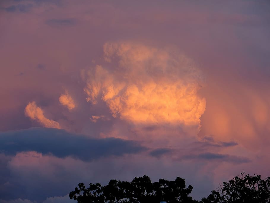 evening sky, clouds, sunset, lighting, nature, cloud - Sky HD wallpaper