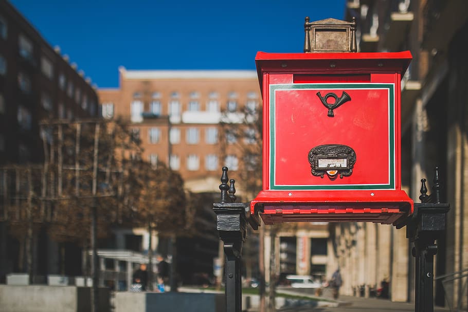 Red Letter Box Vintage, objects, street, outdoors, urban Scene, HD wallpaper