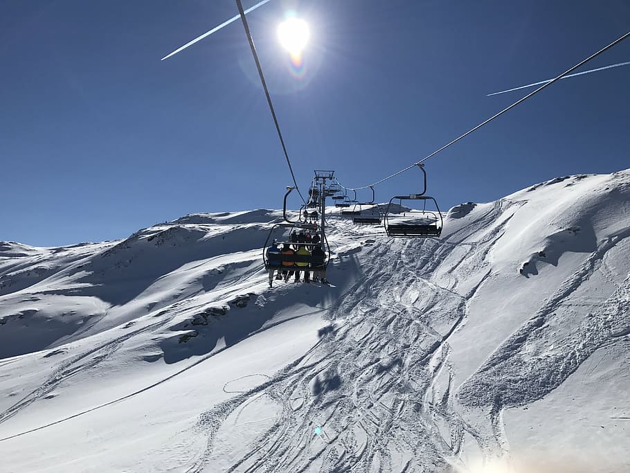 ski, winter, snow, mountains, winter sports, skiing, alpine HD wallpaper