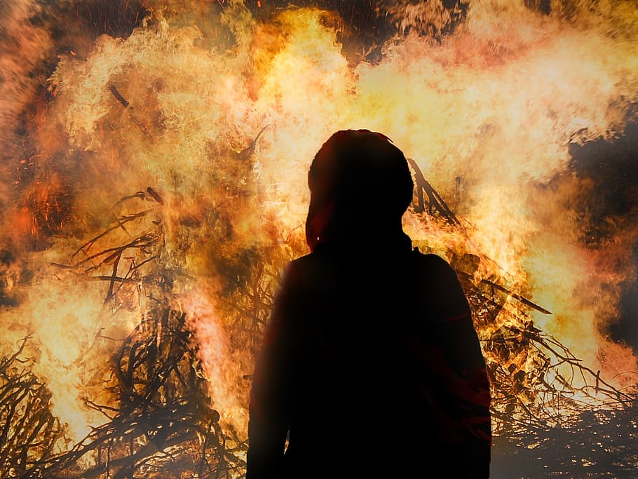 easter fire, flame, blaze, burn, customs, midsummer, hot, brand HD wallpaper