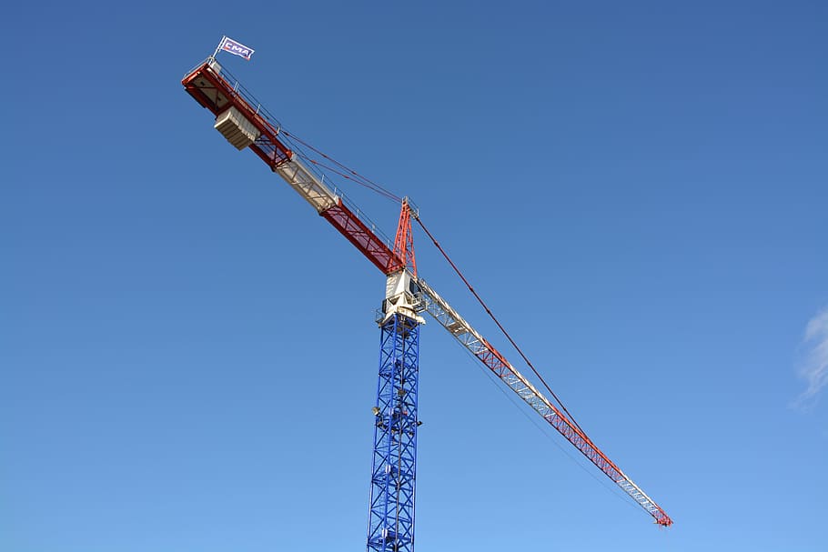 crane, site, work, lifting, machine, building, pulleys, arm HD wallpaper