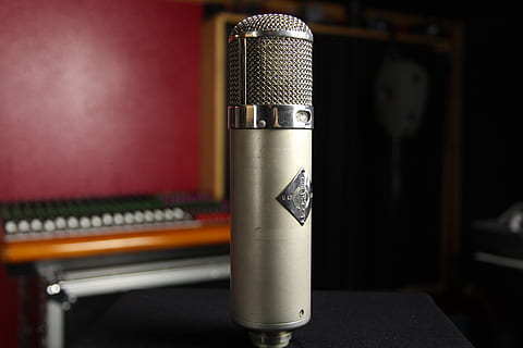 silver condenser microphone, blue, kiwi, studio, equipment HD wallpaper