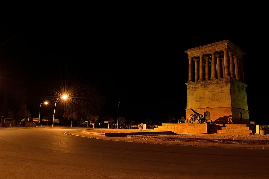 landmark, historical, structure, stone, monument, cannon, canon HD wallpaper