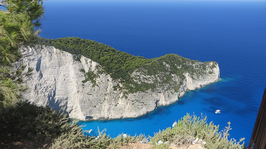 greece, zakynthos, navagio bay, shipwreck, vacation, holiday, HD wallpaper