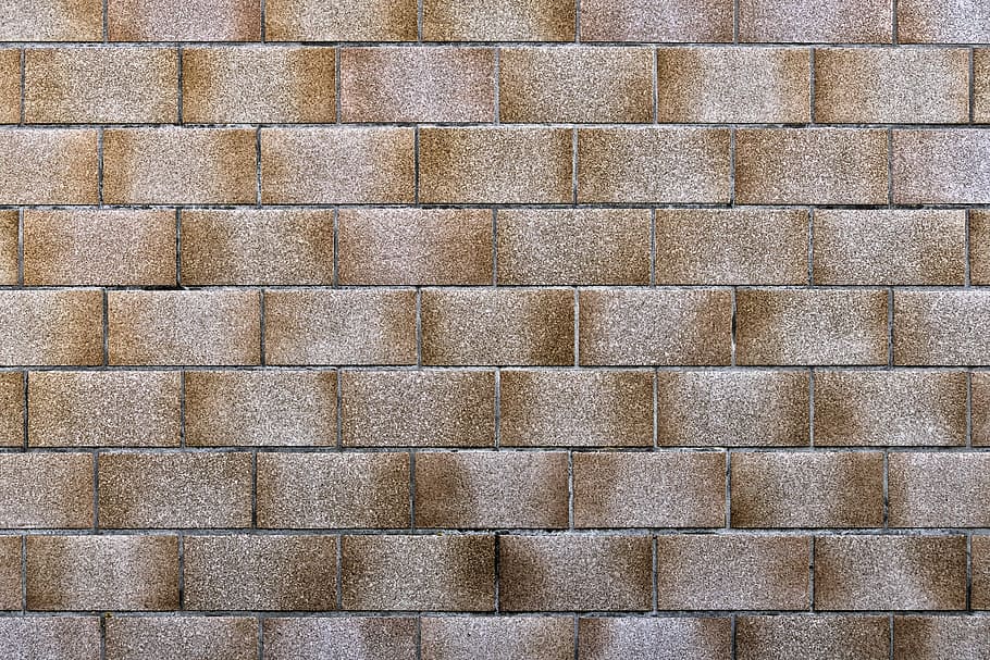 closeup photo of brown wall bricks, facade, clinker, tile, background HD wallpaper
